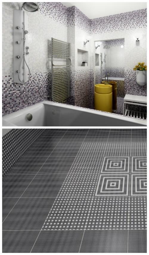 Варианты укладки плитки в ванной. Актуальные формы и дизайн керамической плитки