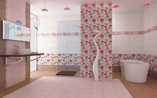 Варианты укладки плитки на стену. Более темный низ