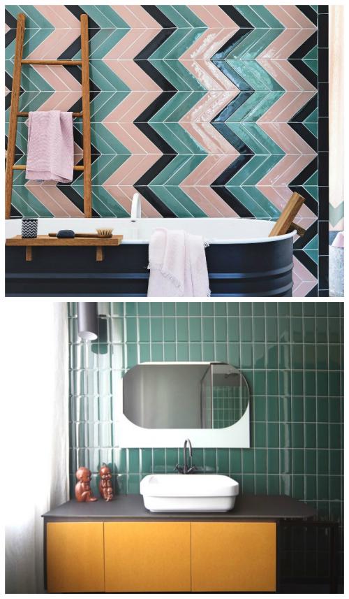 Варианты укладки плитки в ванной. Актуальные формы и дизайн керамической плитки