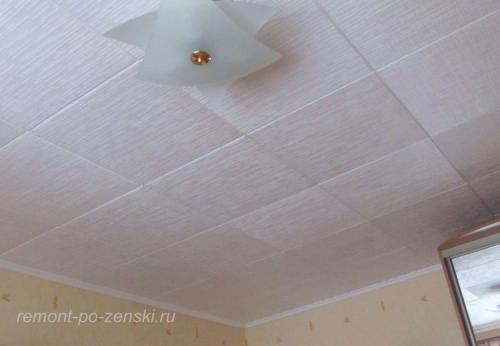 Как правильно клеить потолочную плитку на кухне. Отделка потолка кухни плиткой