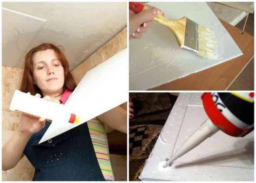 Почему не клеится потолочная плитка. Как клеить потолочную плитку, что бы она не отпала