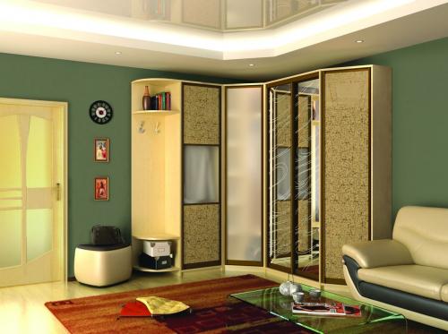 Угловой шкаф-купе в зал. Какие существуют угловые шкафы для гостиной, обзор моделей