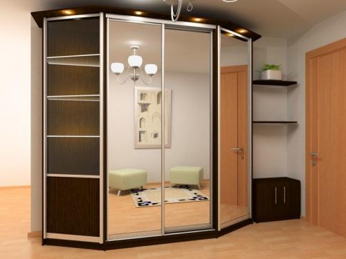 Дизайн углового шкафа-купе для гостиной или зала. Угловые шкафы-купе для разных комнат