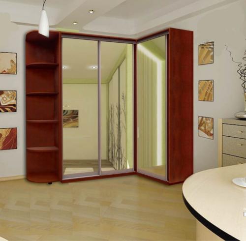 Дизайн углового шкафа-купе для гостиной или зала. Угловые шкафы-купе для разных комнат