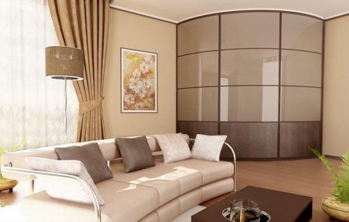 Угловой шкаф в маленькой гостиной. Какими могут быть угловые шкафы для гостиной, правила выбора