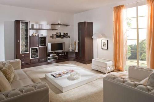 Модульная мебель для гостиной с угловым шкафом. Общие характеристики