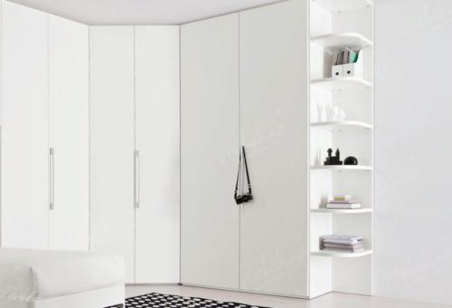 Угловой шкаф-купе в спальню. Стиль и цвет