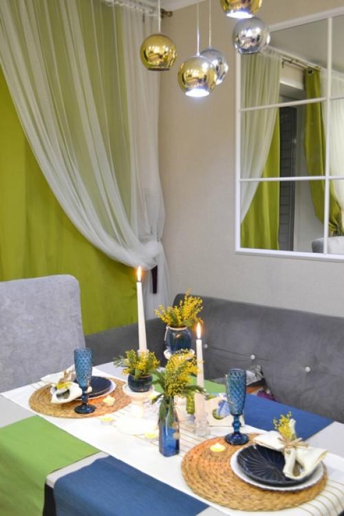 Очень симпатично.  Хочется задержаться на такой кухне. 09