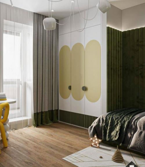 Детская комната с акцентом на цвет и фактуру. 02