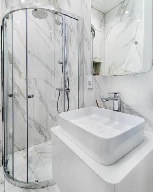 Интерьер квартиры - студии в пастельных тонах. 07