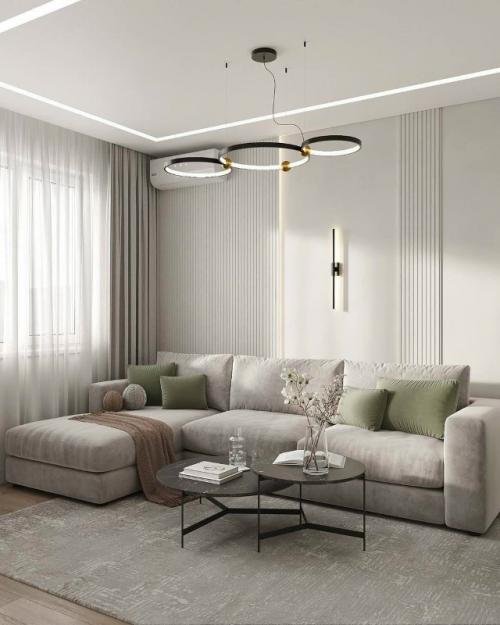 Современный интерьер в спокойной палитре. 03