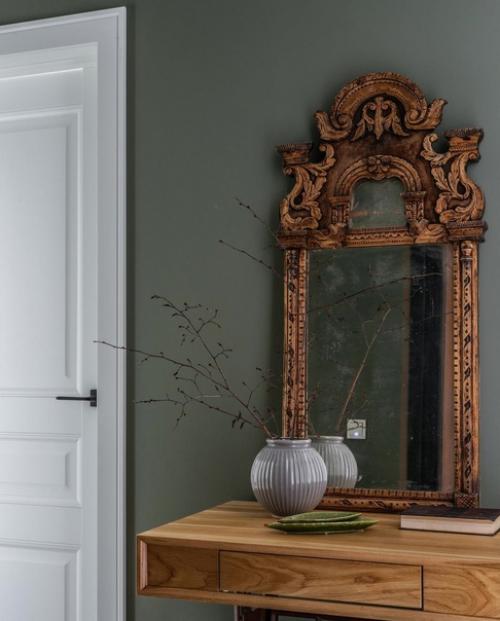 Зеленые оттенки в интерьере, они выглядят очень стильно и умиротворенно. 02