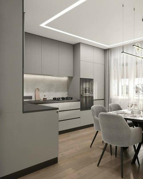 Современный интерьер в спокойной палитре. 01