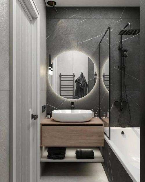 Современный интерьер в спокойной палитре. 08