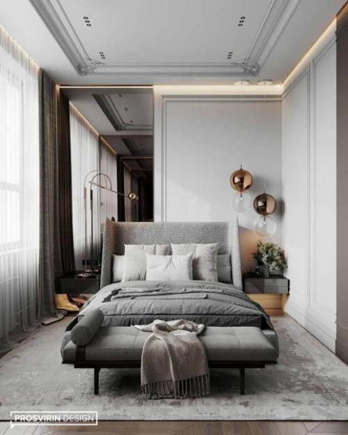 Спальня в современном стиле.