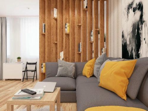 Компактная студия с умным зонированием. 04