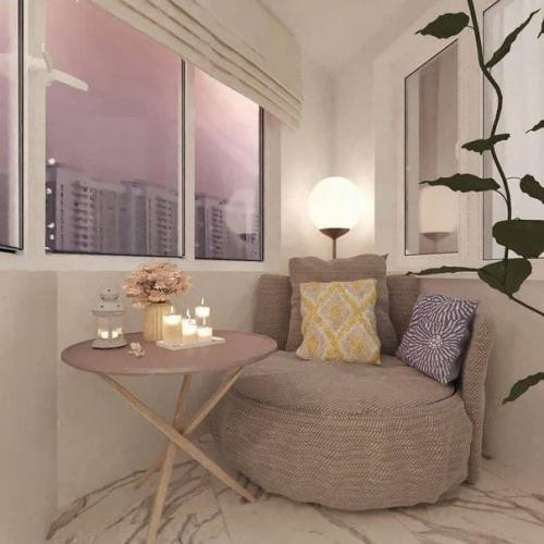 Проект квартиры в нежных и спокойных тонах. 01