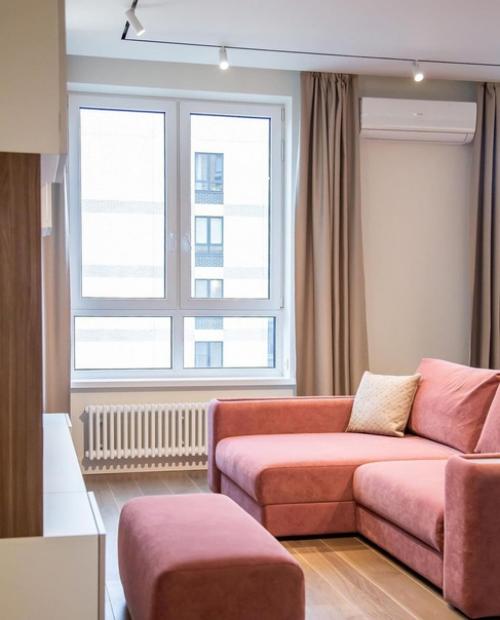 Яркая кухня - гостиная.