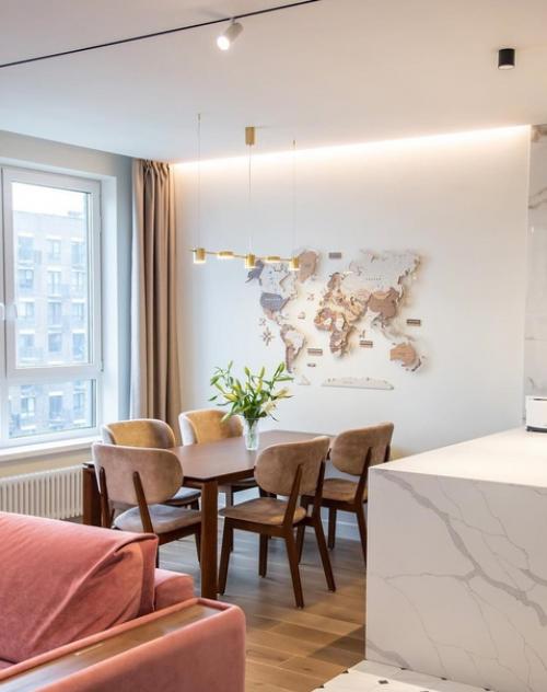 Яркая кухня - гостиная. 04