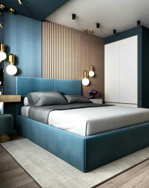 Проект спальни. Для пары с маленьким ребенком.