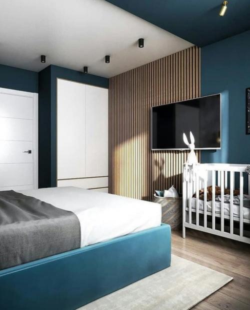 Проект спальни. Для пары с маленьким ребенком. 03