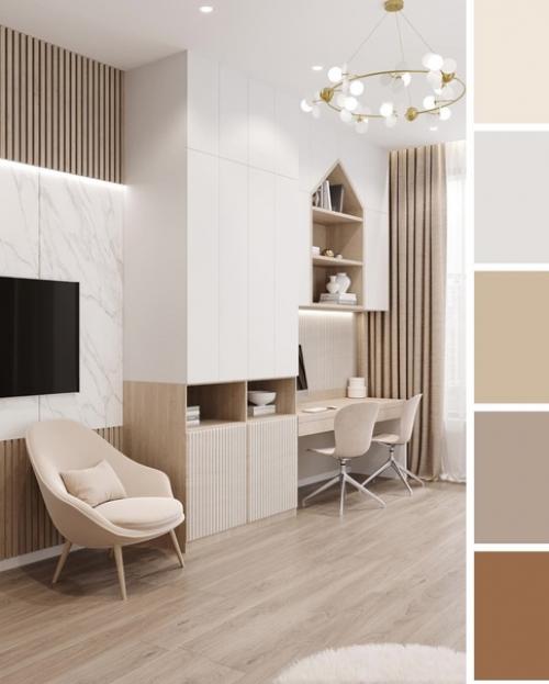 Вот такая детская комната в максимально спокойных тонах. 03