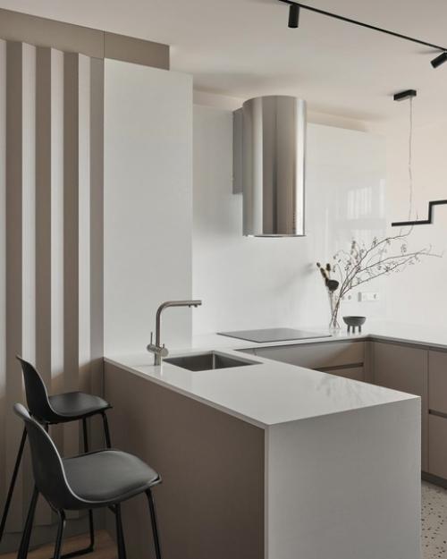 Уютный интерьер с простыми геометрическими формами. 01