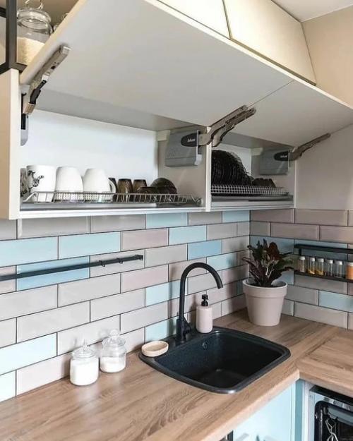 Замечательное оформление кухни. 02