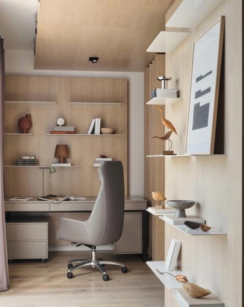 Уютный интерьер с простыми геометрическими формами. 04