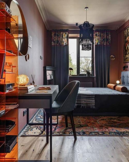 Яркий интерьер квартиры в сталинке. 04