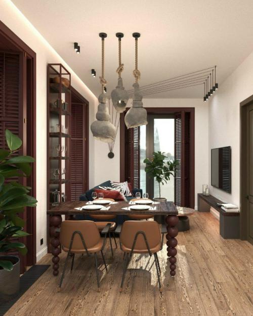 Смелый интерьер с характером для молодой пары. 02