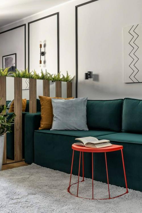 Стильная однокомнатная квартира с яркими акцентами. 03