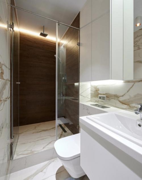 Функциональный интерьер ванной комнаты.