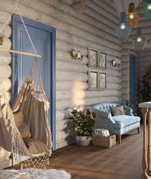 Невероятная красота: уютный холл с видом.

