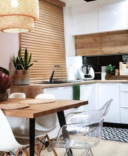 Очень красивое оформление кухни.