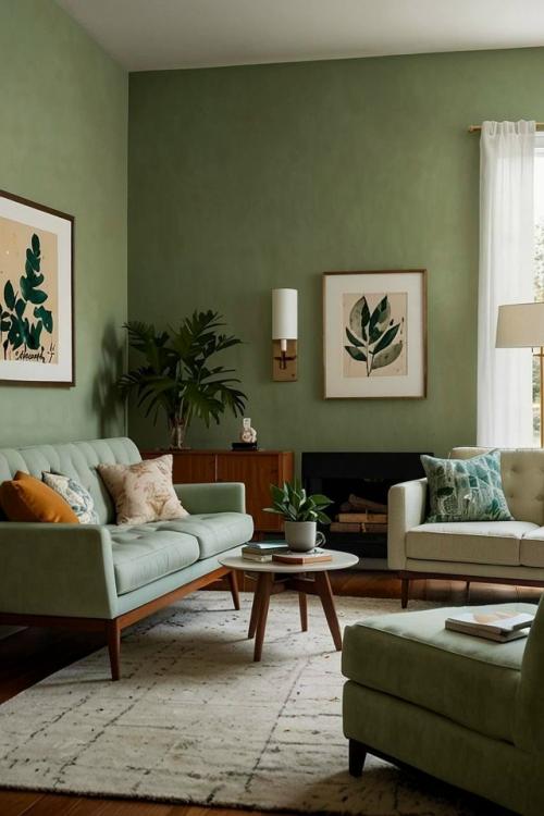 Зелёный и дерево: природный союз в интерьере. 02