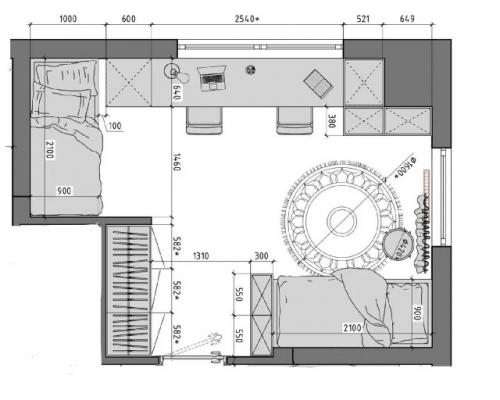 Комната для брата и сестрёнки: пространство, которое растёт вместе с детьми. 05