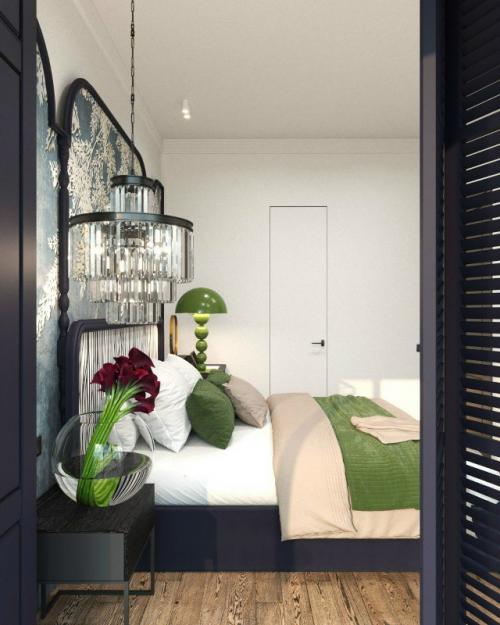 Смелый интерьер с характером для молодой пары. 07