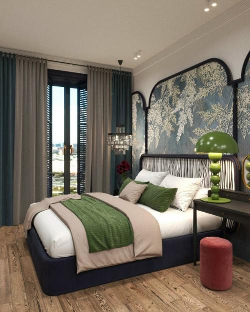 Смелый интерьер с характером для молодой пары. 06