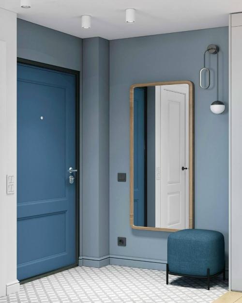 Цветные двери - акцент, который меняет весь интерьер. 04