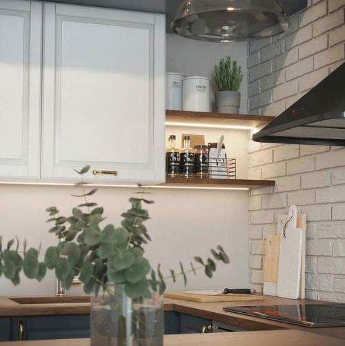 Замечательное сочетание цветов для интерьера кухни. 01