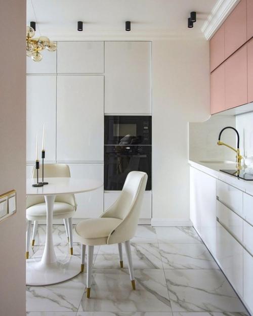 Нежная кухня - гостиная площадью 18 м 2. 03