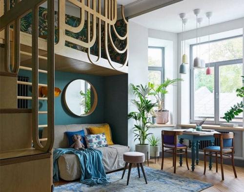 Яpкий эклeктичный интeрьeр тpёхкомнатной кваpтиры. 06