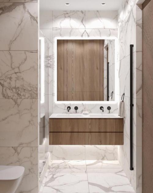 Площадь этой ванной комнаты всего 5 м 2.