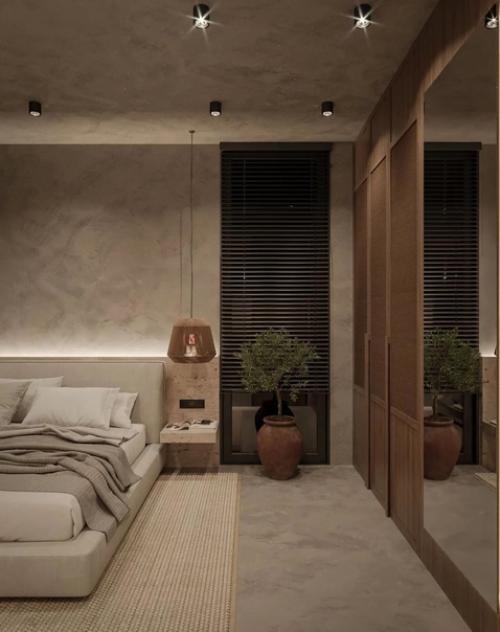 Это проект гостевой спальни, но с таким интерьером она может быть и главной. 01