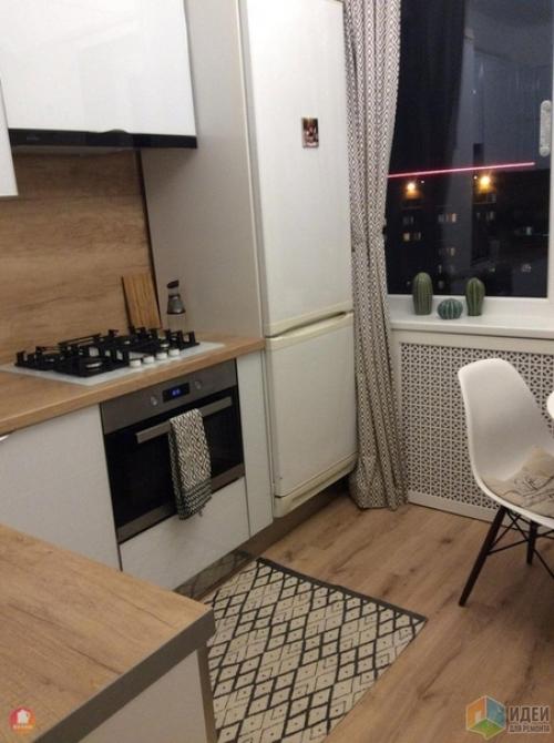 Хорошо, аккуратно.  Наконец - то на маленькой кухне мойку и плиту установили на расстоянии. 01