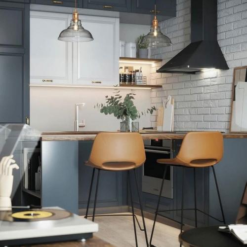 Замечательное сочетание цветов для интерьера кухни.