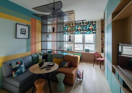 Современная квартира студия площадью 34 кв. 01