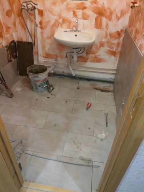 Вот так красиво преобразили ванную комнату и санузел. 01