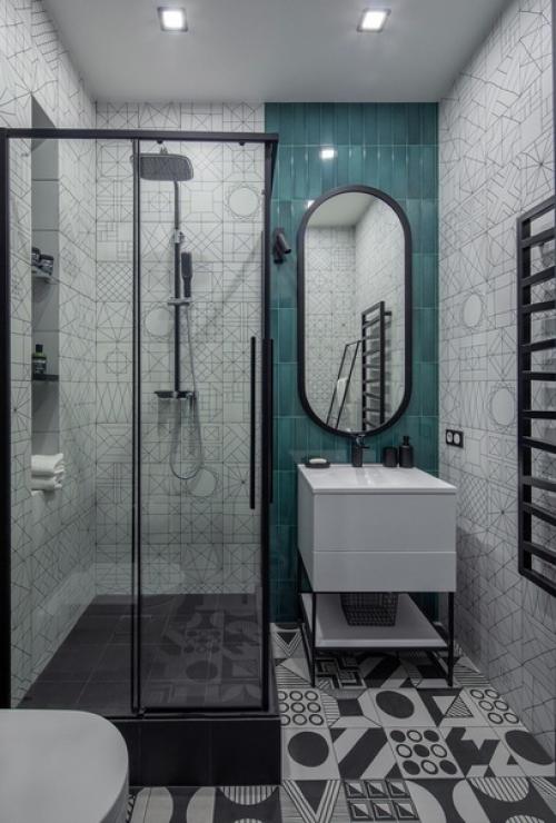 Современная квартира студия площадью 34 кв. 07